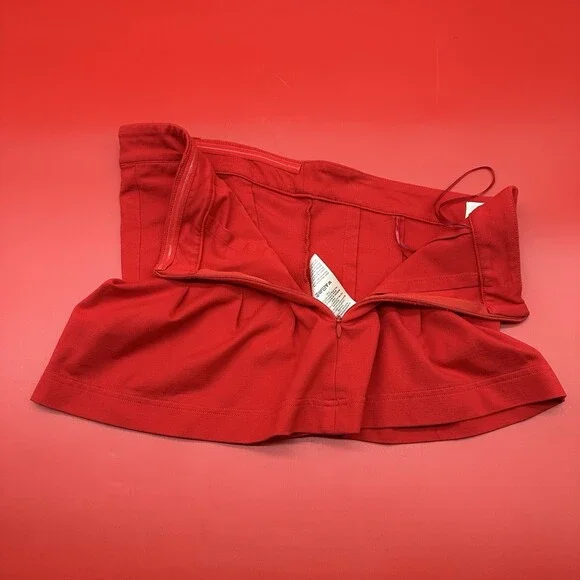 Anthropologie Maeve Fontana Size Small Red Flared Tube Top Strapless Summer Top - Picture 4 of 9